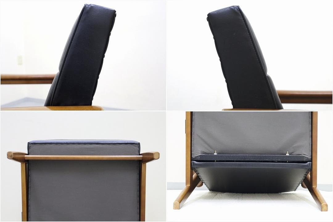 カリモク60 ロクマル Kチェア 1シーター スタンダード ブラック 1P