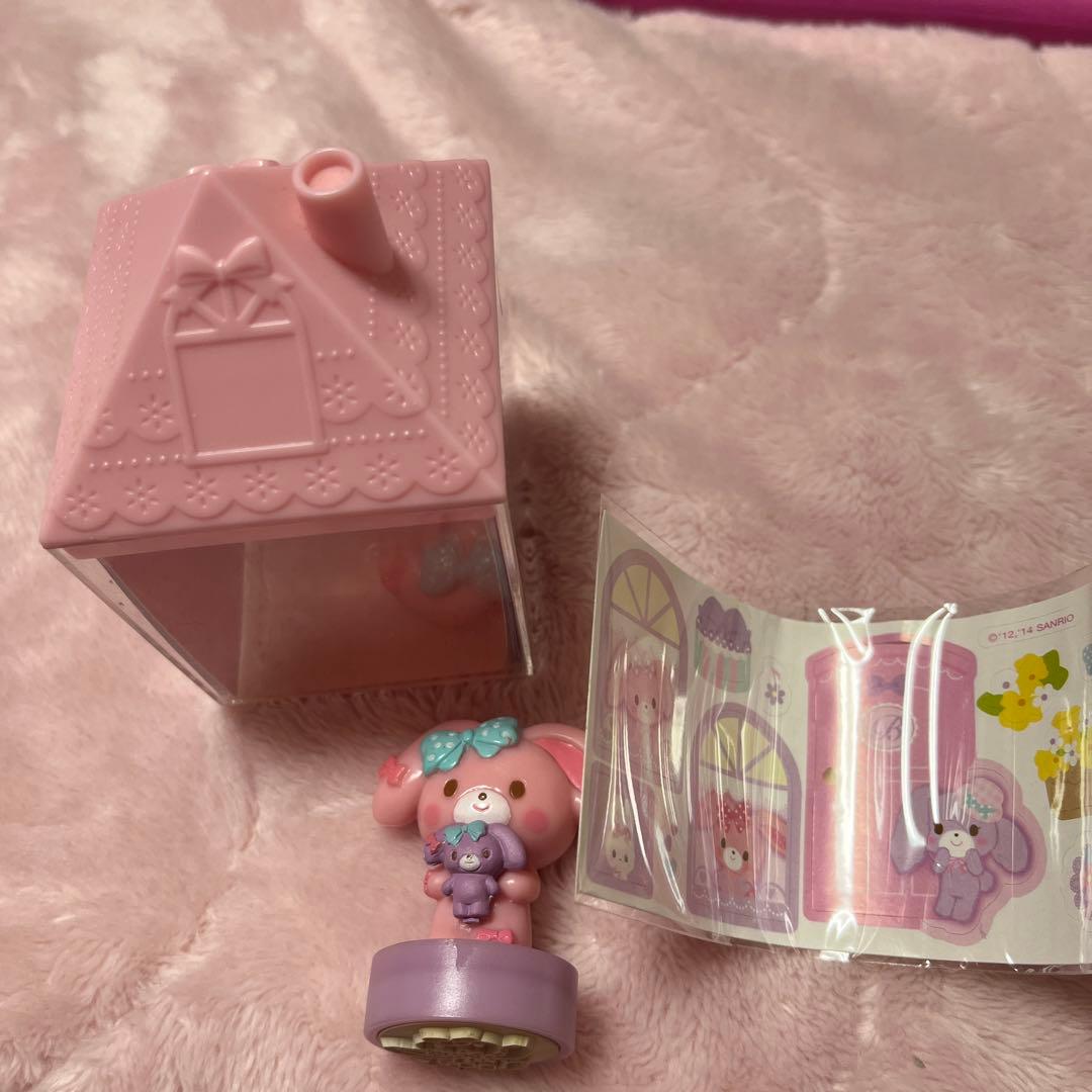 ぼんぼんリボン　おうち型ケース入り　スタンプ　メモ　ドールハウス　2014