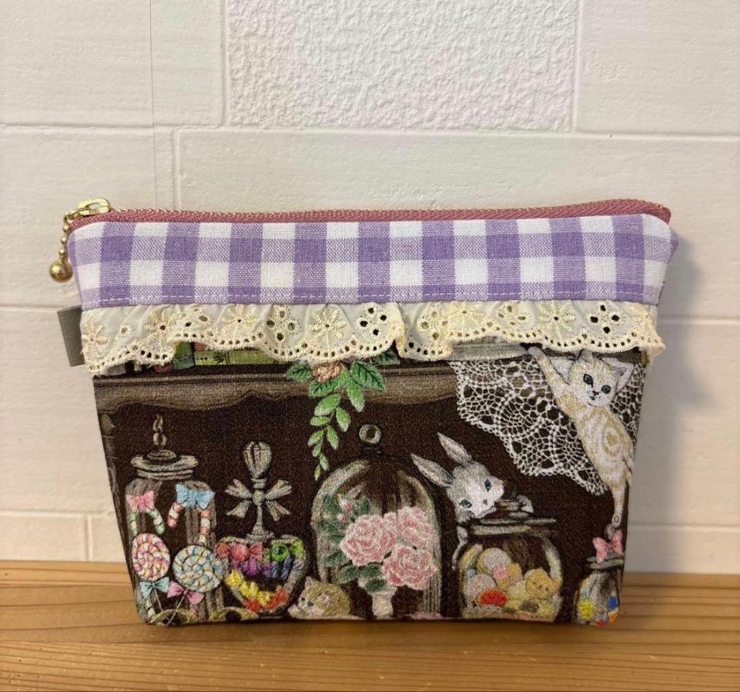 感謝価格　トートバッグ　エコティッシュカバー　巾着　ポーチ　ユキエモン　猫柄