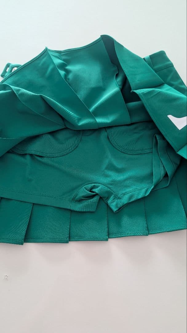 ANEW ゴルフ レディース プリーツスカート 緑色