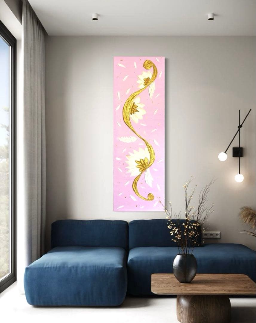 開運絵画　オリジナル　龍神様　蓮の花　守護天使　守護様からのメッセージ