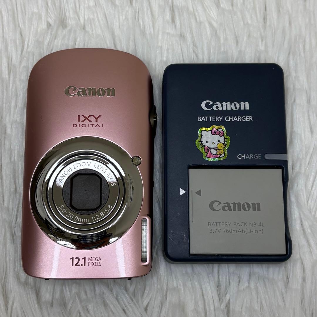 Canon IXY 510IS PC1356 充電器　ピンク コンデジ　動作品