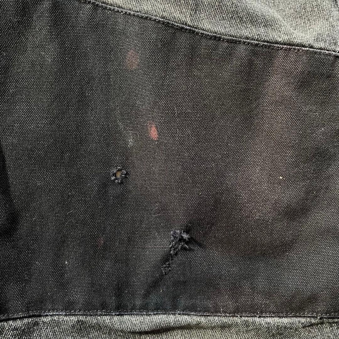 マックツール ブラックデニムオーバーオール つなぎ フルジップ 作業着 ロゴ刺繍