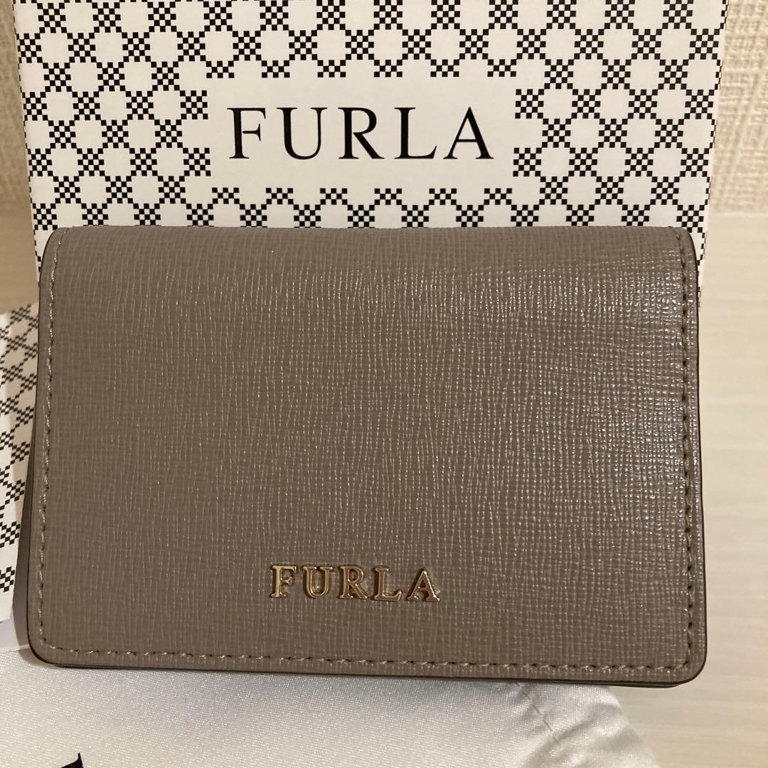 【新品タグ付】FURLA グレー ジュ カードケース
