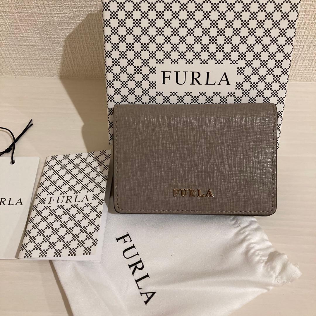 【新品タグ付】FURLA グレー ジュ カードケース