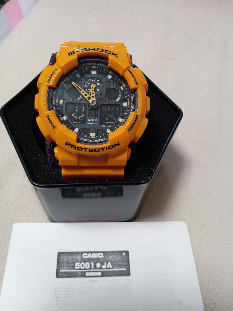 値下げ 新品 CASIO G-SHOCK レアカラー GA-100A イエロー