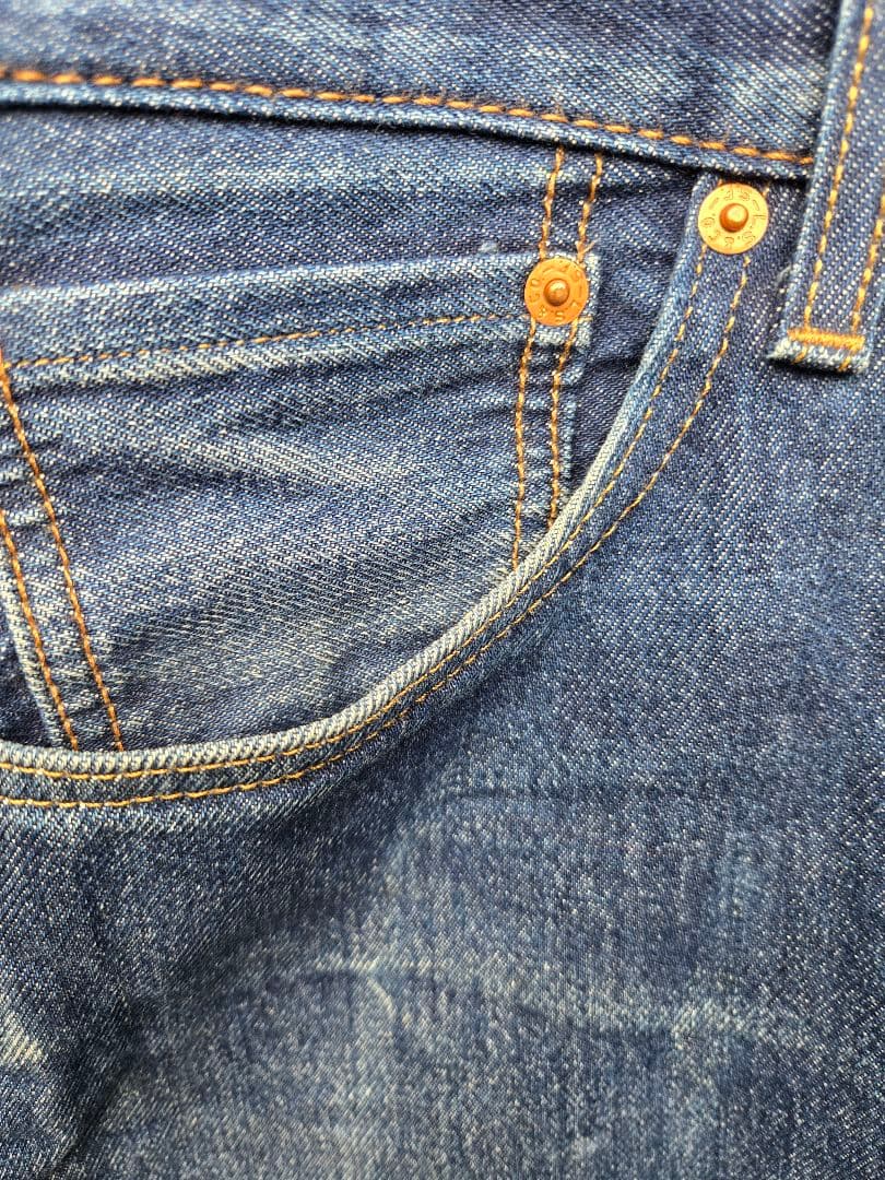 完成された縦落ち 希少W34 内股シングル Levi's 501
