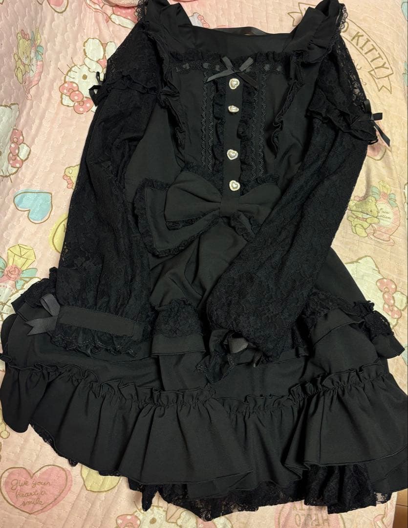 リズリサ　lizlisa ティアラリボンティアードワンピース