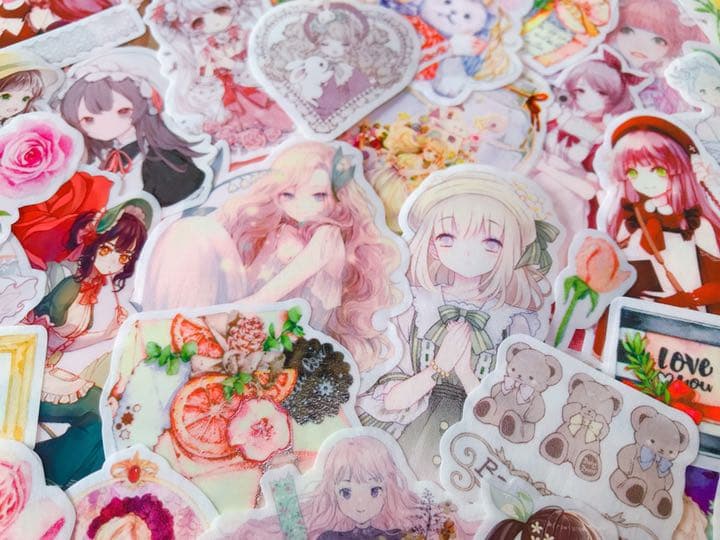 可愛いい❤️❤️人物マステフレークシール( ⸝⸝•ᴗ•⸝⸝ )148