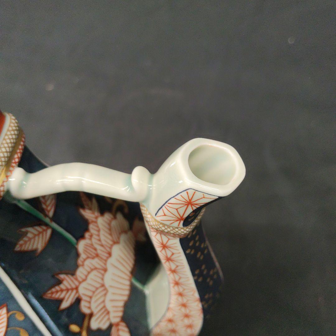 お値下げ 林九郎 金彩色絵 錦牡丹流水文様 水差