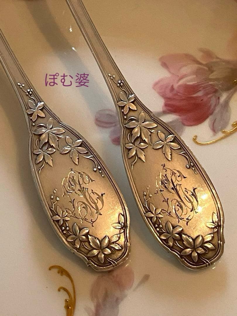 【フランス／E.Lefebvre】純銀／フィッシュナイフ＆フィッシュフォーク