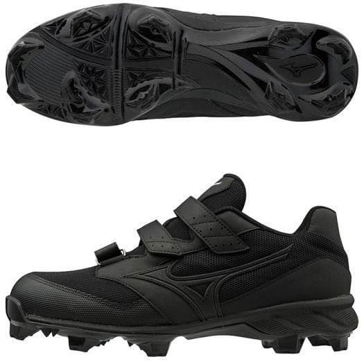 新品タグ付☆ ミズノ MIZUNO 野球 ポイントスパイク ベルト 27cm 黒