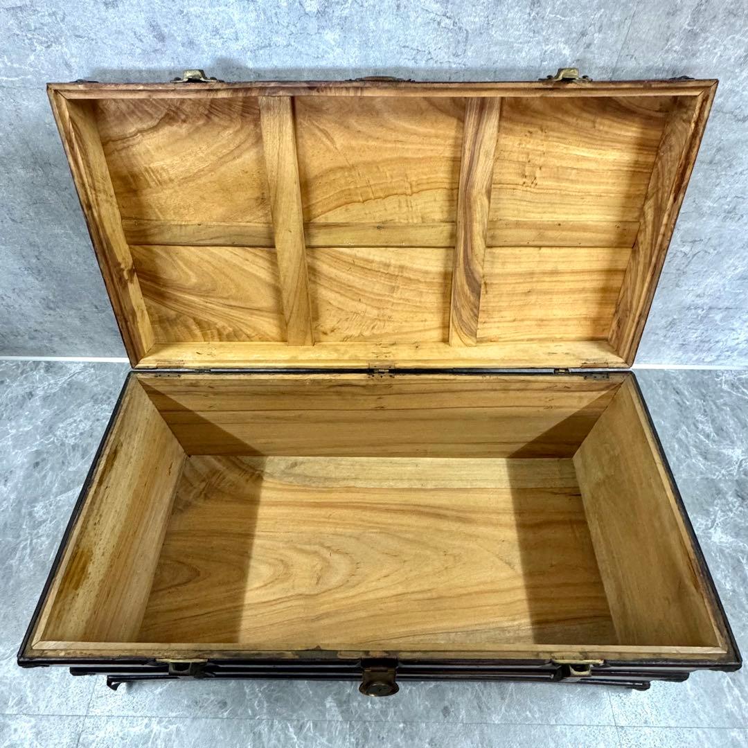 【珍品】トランクケース コンテナボックス 船舶 船鞄 収納 アンティーク①