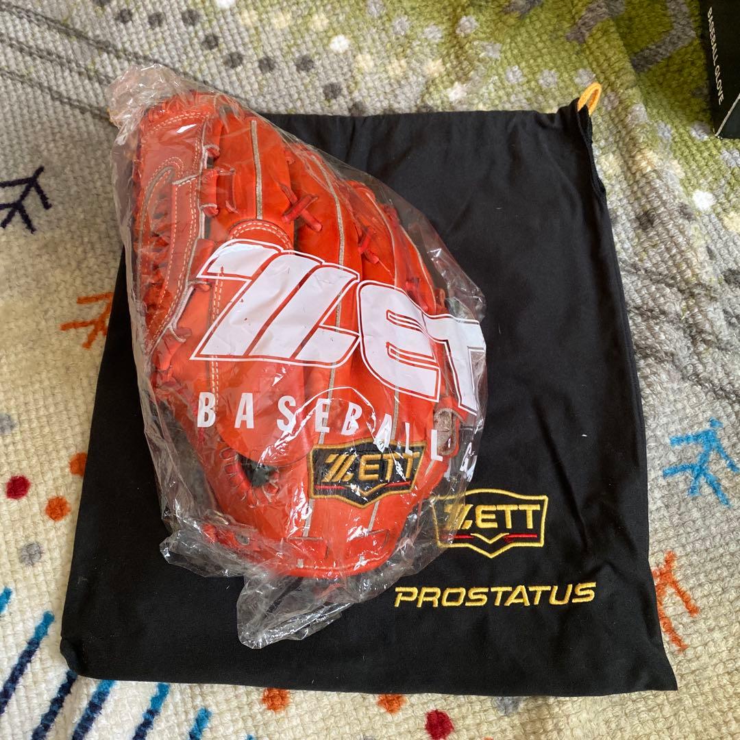【最終】ZETT PROSTATUS 硬式グローブ オレンジ
