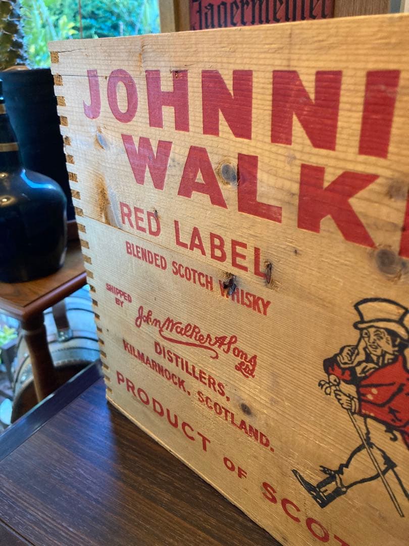 ジョニーウォーカー ウイスキー ヴィンテージ 木箱 英国 イギリス 昭和 レトロ