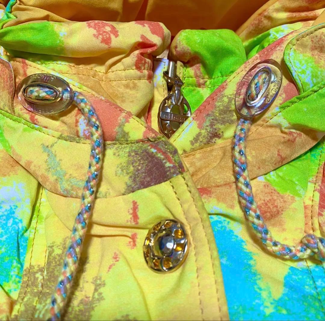 ellesse エレッセ　花柄フード付き　スノボウェア　スキージャケット