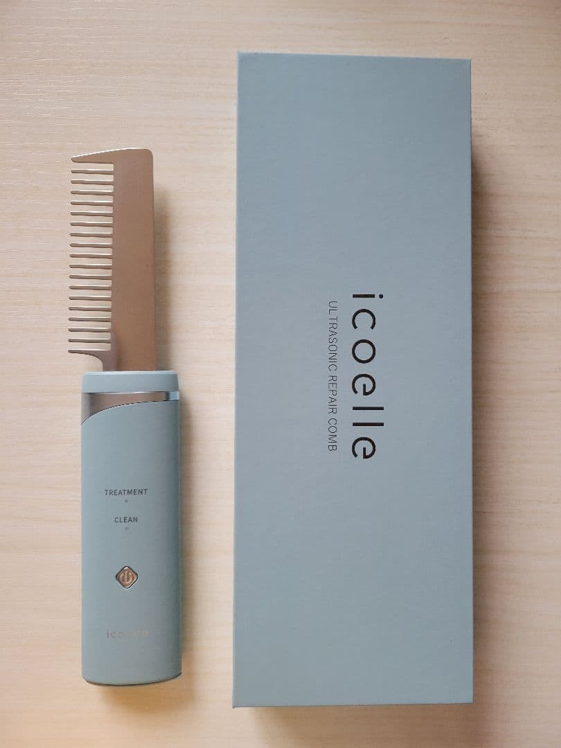 icoelle 超音波ヘアコーム ライトブルー
