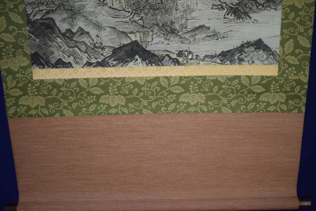 複製/雪舟/四季山水図/春景図/工芸/桐共箱付/布袋屋掛軸HH-883