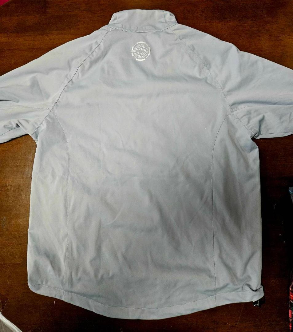 送料無料/超美品RLX RALPH LAUREN ハーフジップ半袖グレー（M)