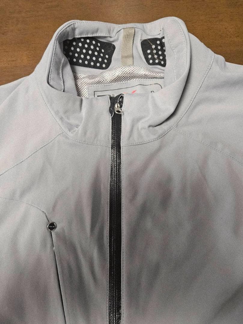 送料無料/超美品RLX RALPH LAUREN ハーフジップ半袖グレー（M)