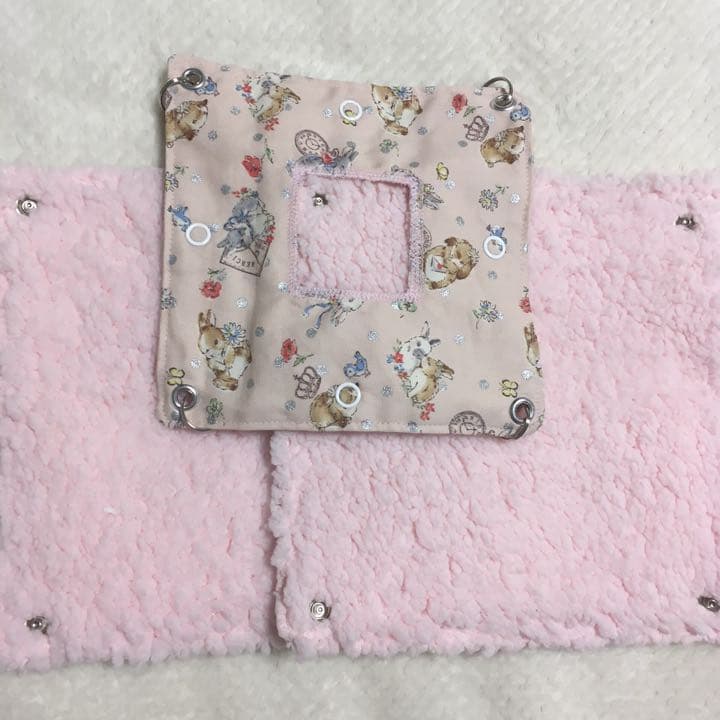 モモンガハウス(うさぎの郵便・ラメ)  ボアピンク  2080円