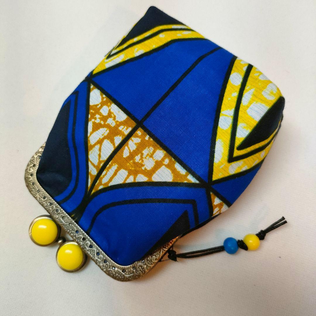 アフリカンレジ袋タイプエコバッグ　アフリカ布チビサークル