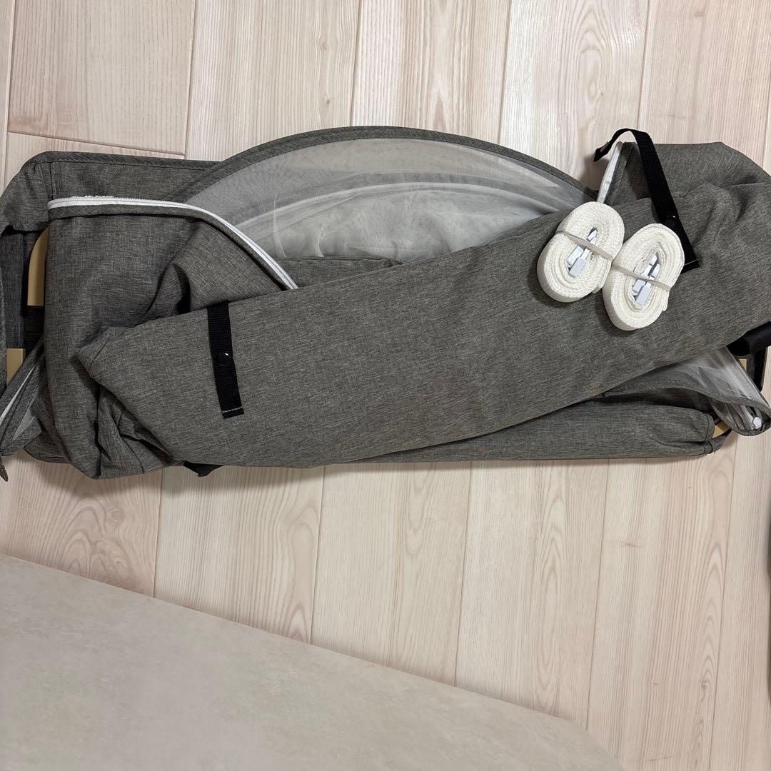 HZDMJ ベビーベッド　敷パッド2枚付き‼️ 折りたたみ　コンパクト　ベビー