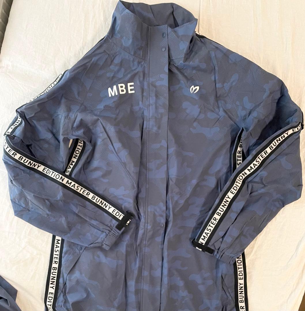 ◼️マスターバニー　レインコート　半袖　長袖レインウェア 迷彩 完売品 M ブルー