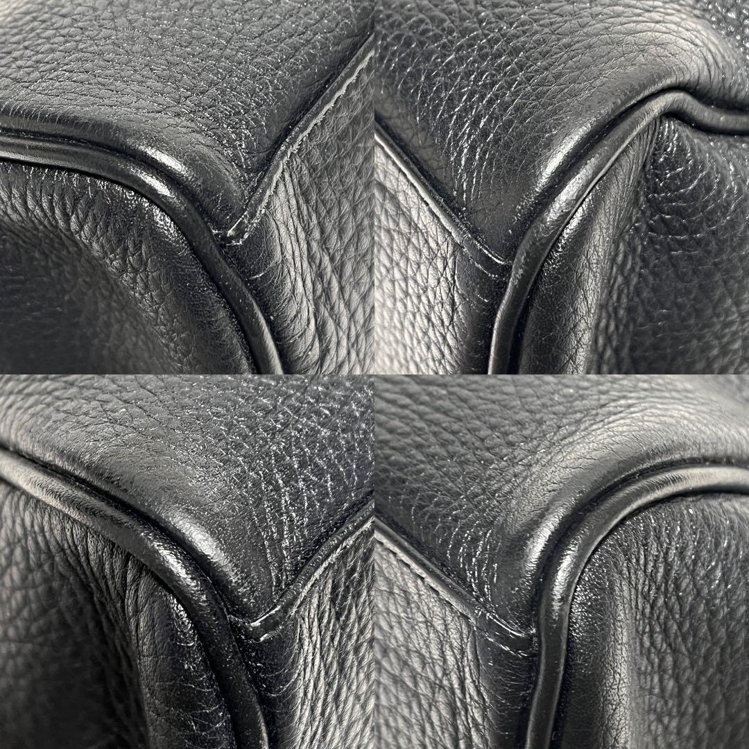 バーバリーズ レザー トートバッグ ハンドバッグ ブラック B69