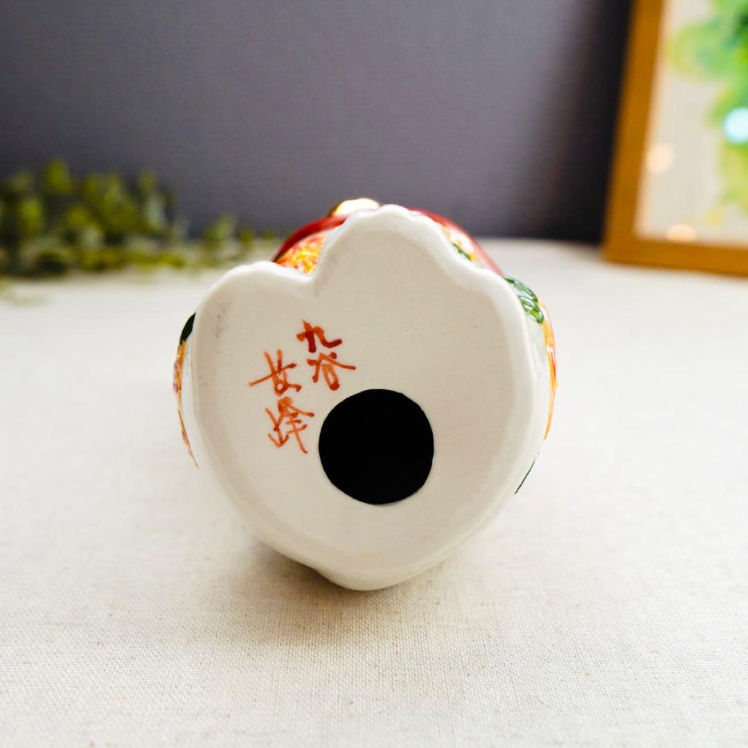 招き猫 4号 花はな 九谷焼 置物 縁起物 インテリア