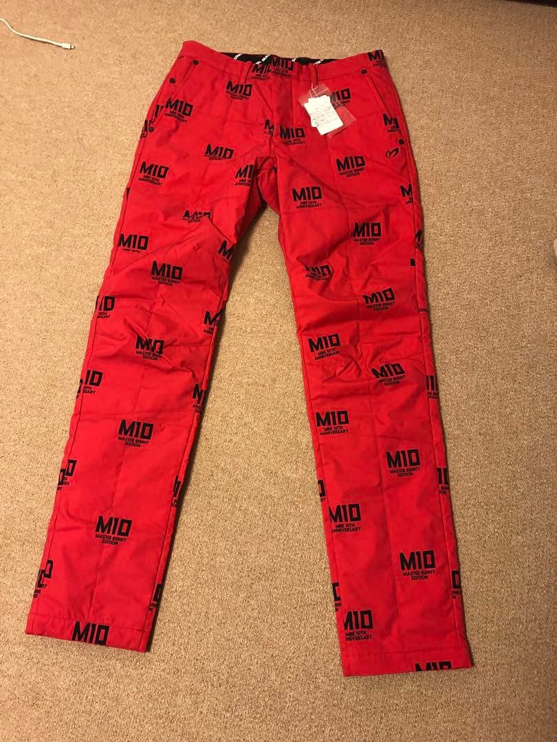 マスターバニー　10周年　総柄レア　新品　赤　中綿パンツ　サイズ5