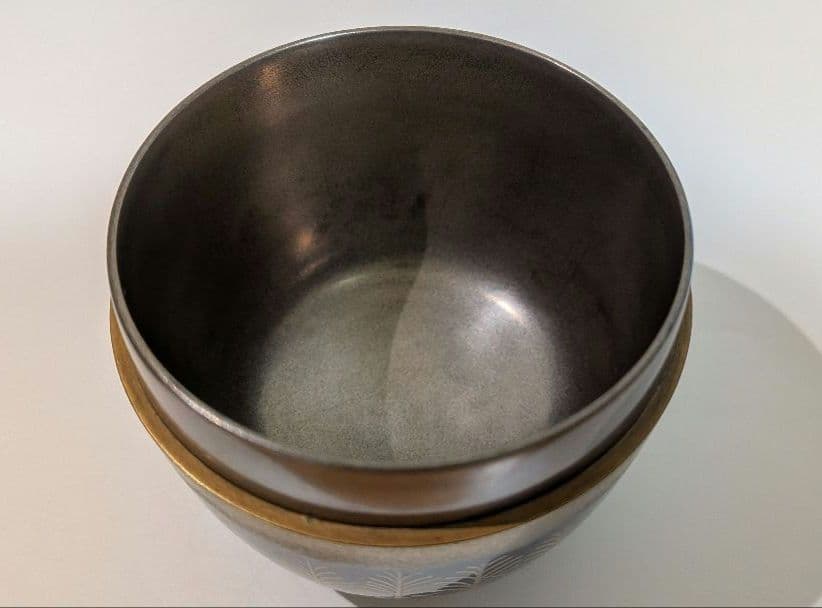 『武蔵野蒔絵』清水博章作　清博　輪島塗　棗　茶道具　茶入　茶器　富士山　内銀溜