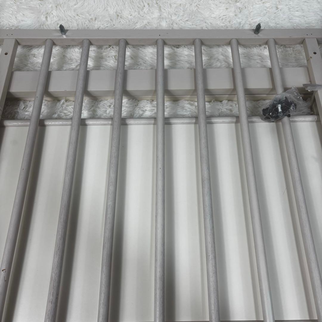 『送料無料』キンタロー　ハイタイプベビーベッド ミニ ポム ヌーベル ホワイト