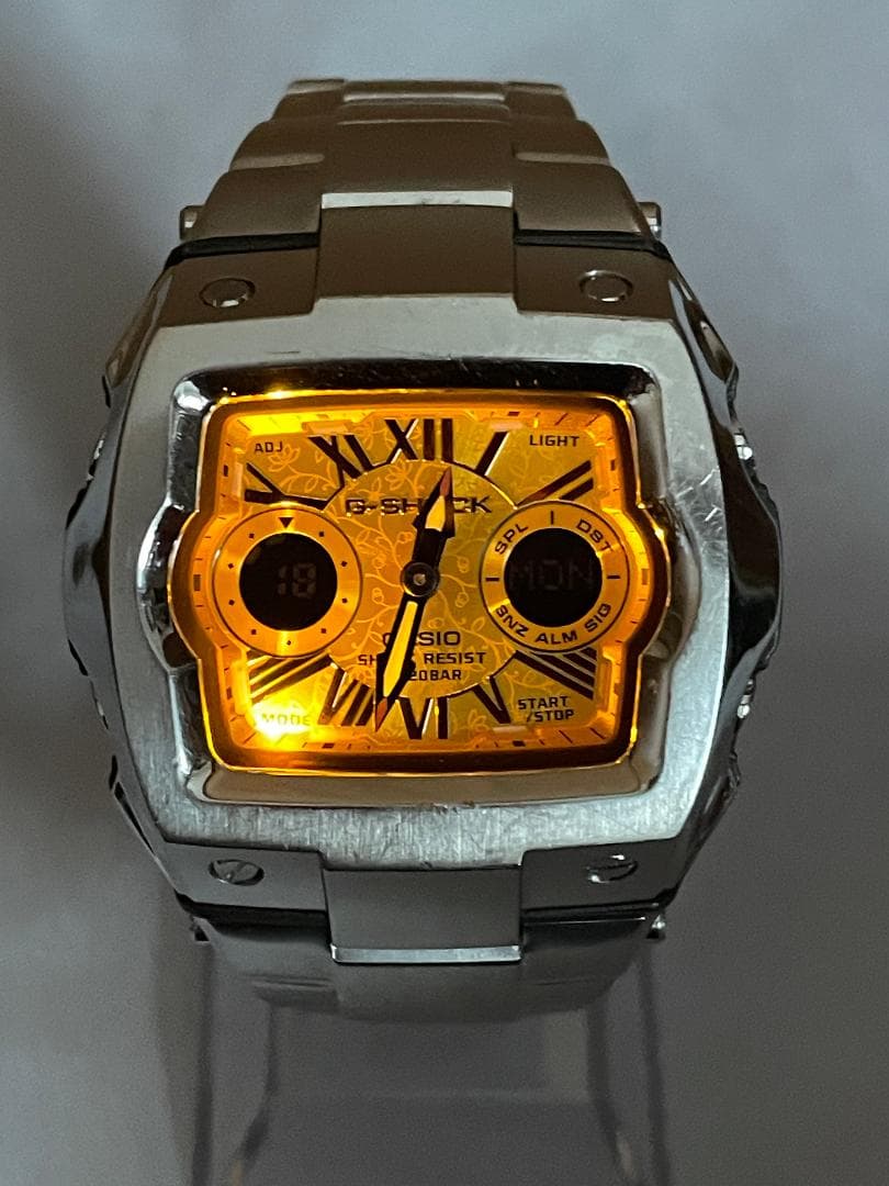 レア★G-SHOCK G-011AD-4BDR シルバー/オレンジ フルメタル