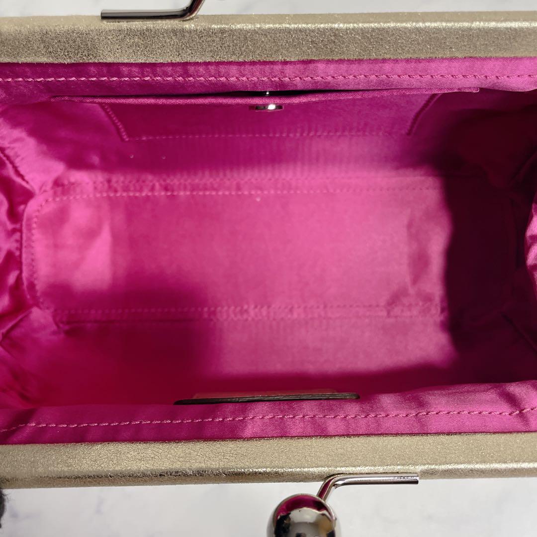 新品同様✨COACH アクセサリーポーチ がま口 シグネチャー イエローゴールド