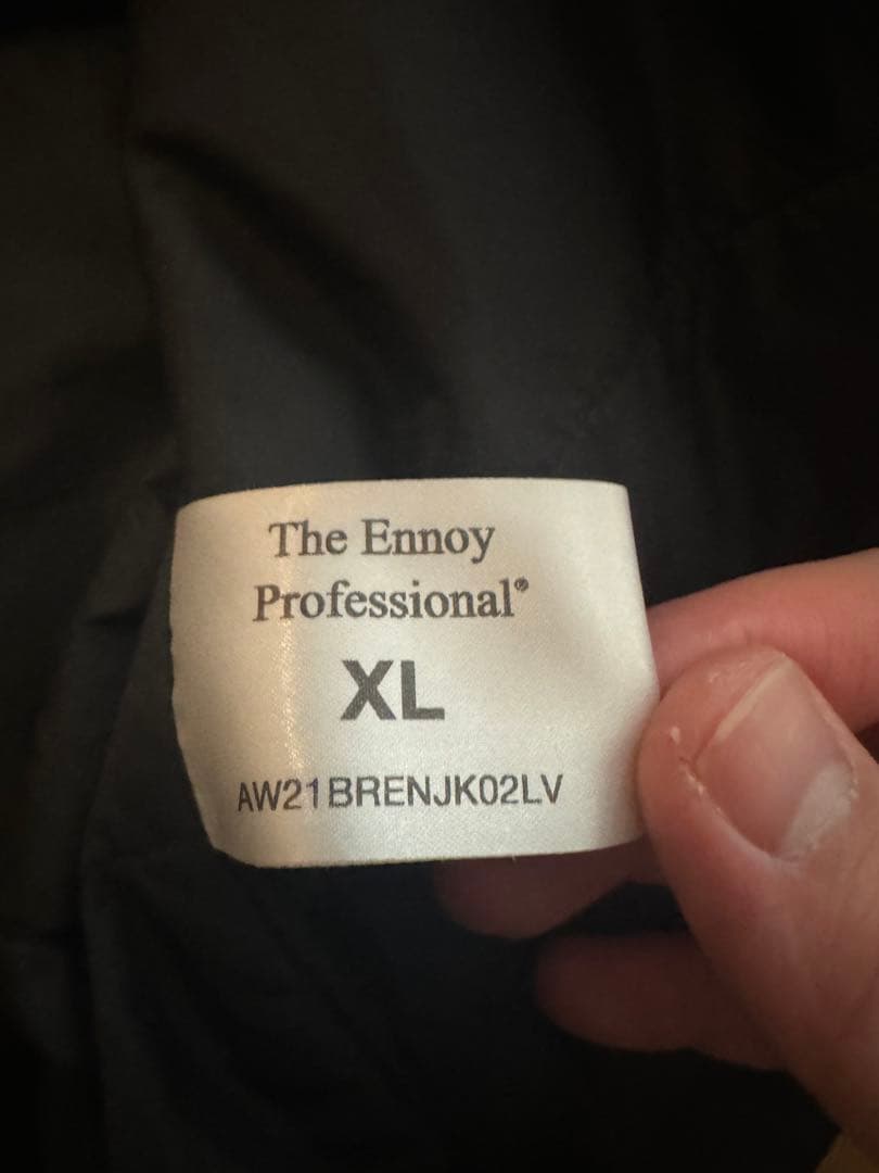 ENNOY PADDED NYLON COACH JACKET ブラックXL