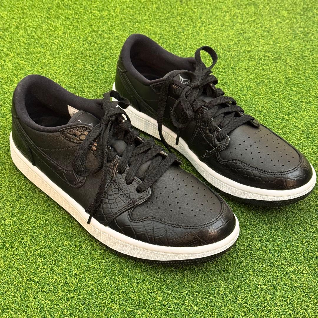 【新品】ナイキ エアジョーダン1LOW GOLF BLACKクロコダイル