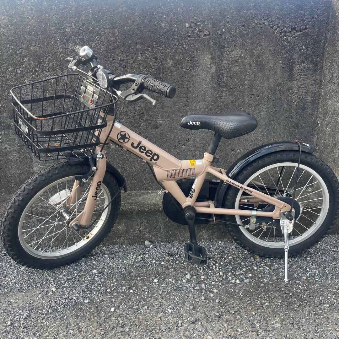 【引き取り限定】Jeep 幼児用自転車 16インチ ベージュ