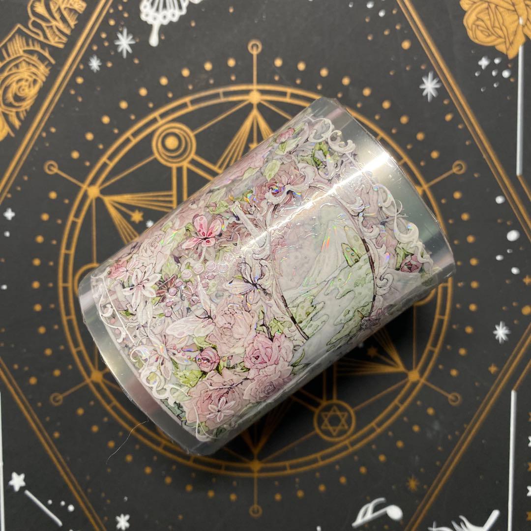 【D】海外　10m巻　貝殻光/貝殻金マスキングテープ　人物系/お花系/景色系