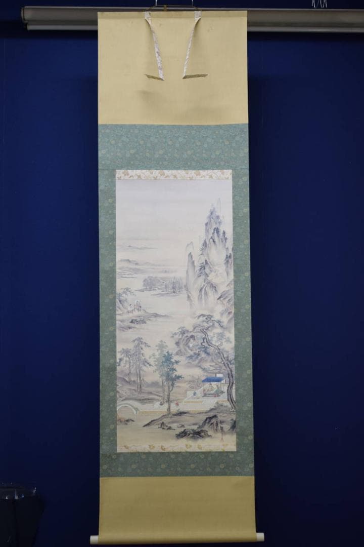 複製/橋本雅邦/七福神図/工芸/布袋屋掛軸HE-473