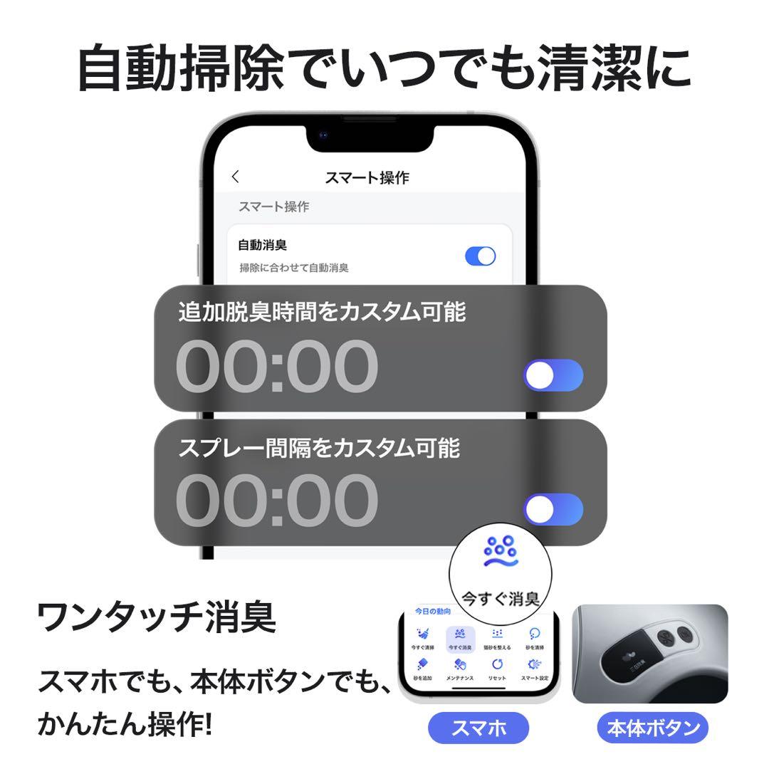 WooHuloo 自動猫用トイレ AI機能　猫トイレ　猫用トイレ　自動トイレ
