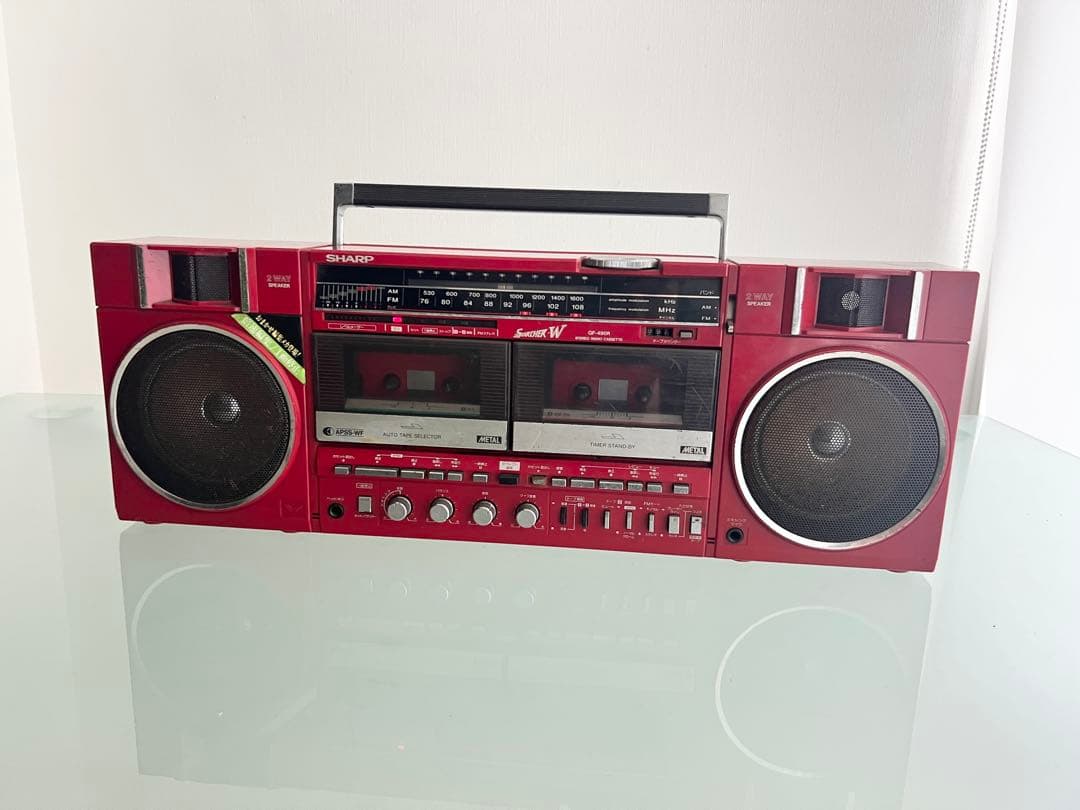 昭和レトロ　SHARP GF-490R ダブルカセットデッキ