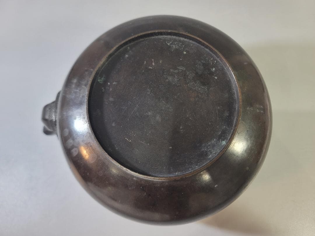 DT712 古銅 水注 瓶 時代物