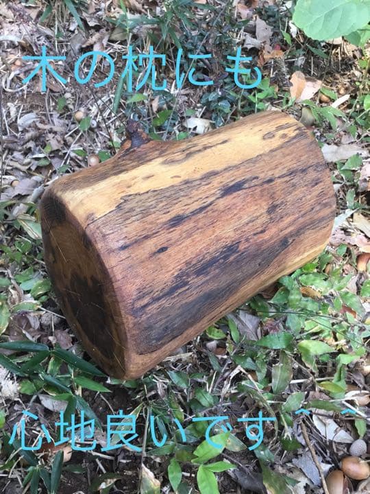 10/24に伐採した楢で作成【薪割り台/椅子/枕】水中乾燥/オイルフィニッシュ済