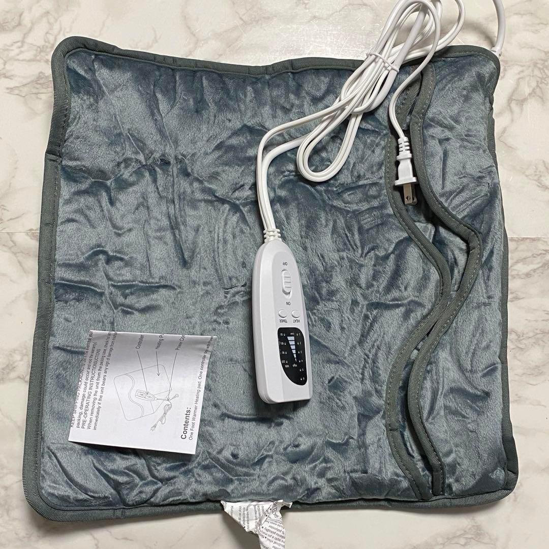 【1人用ホットカーペット】電気ブランケット ヒーター 一定温 タイマー付き