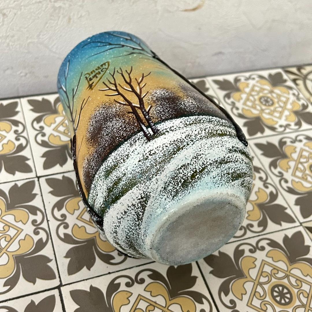 【証明書】ドームナンシー　花瓶　技法アンテルカレール　被せガラス　高さ18cm