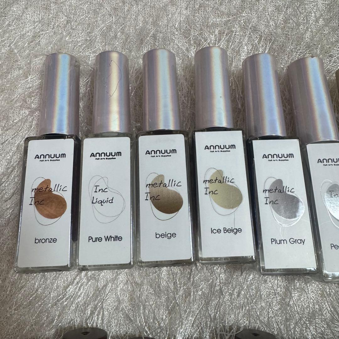 ANNUUM インクセット24色セットネイルアートニュアンスメタリックホワイト