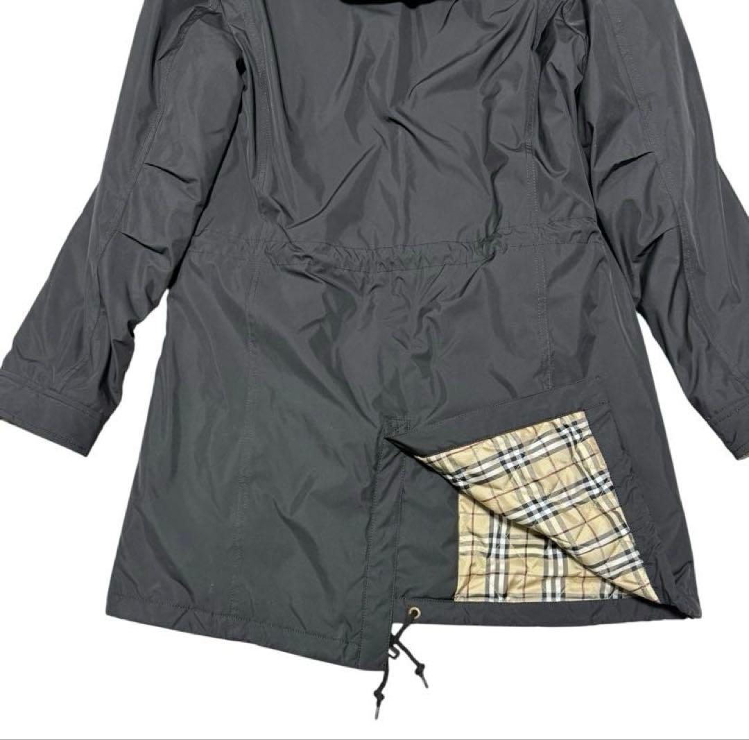 バーバリーブラックレーベル　ロングモッズコート　黒　Lサイズ