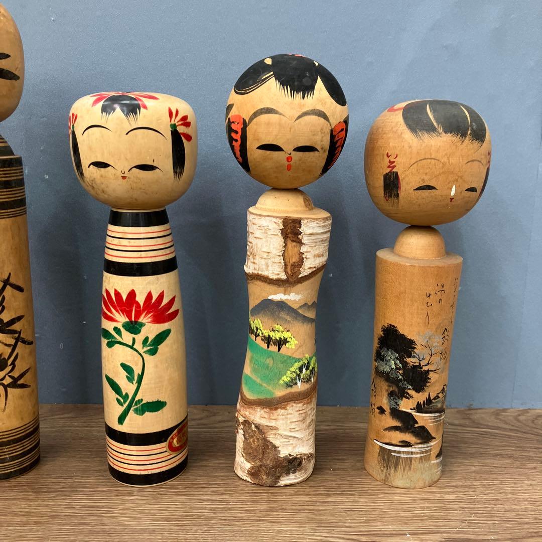 D-3 昭和レトロ 伝統こけし 16本セット 大量まとめ売り 作家物 銘あり