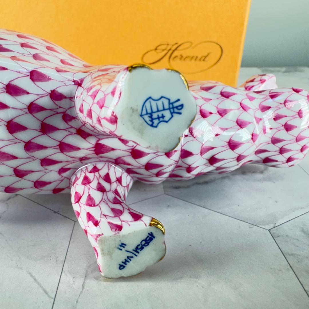 DA1292 ヘレンド　herend カバ 置物　陶器